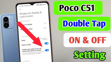 Poco C51 double tap setting/how to on double tap setting poco c51 mobile