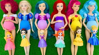 Cute Miniatures Pregnant Disney Princess Dolls Frozen ELSA &amp; Annall! elsa satisfying unboxing