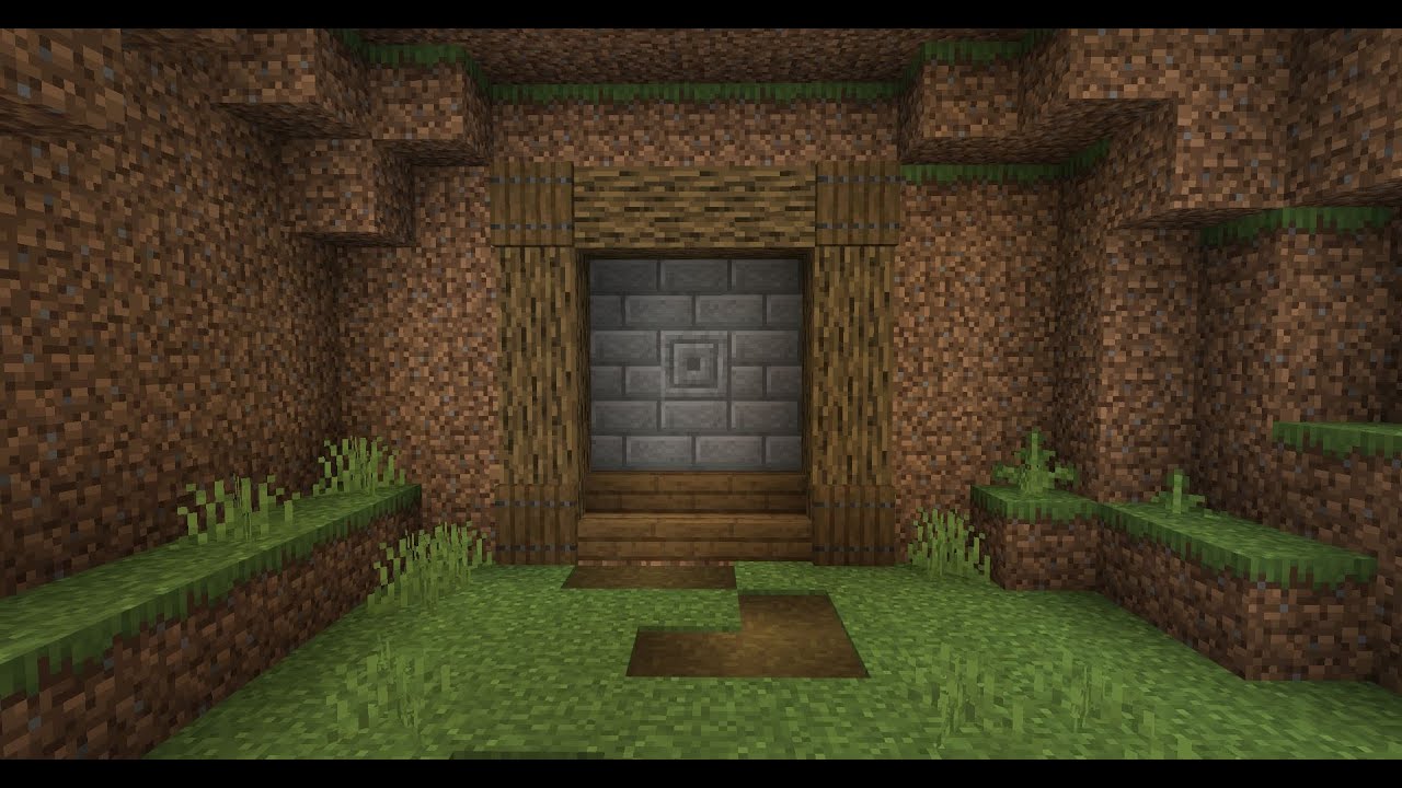 How to build a one wide 3x3 piston door Minecraft Bedrock 1.20 YouTube