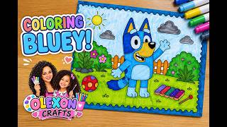 Coloring Bluey 🐶💙 | Fun & Relaxing Coloring With Markers | Olexon Crafts
