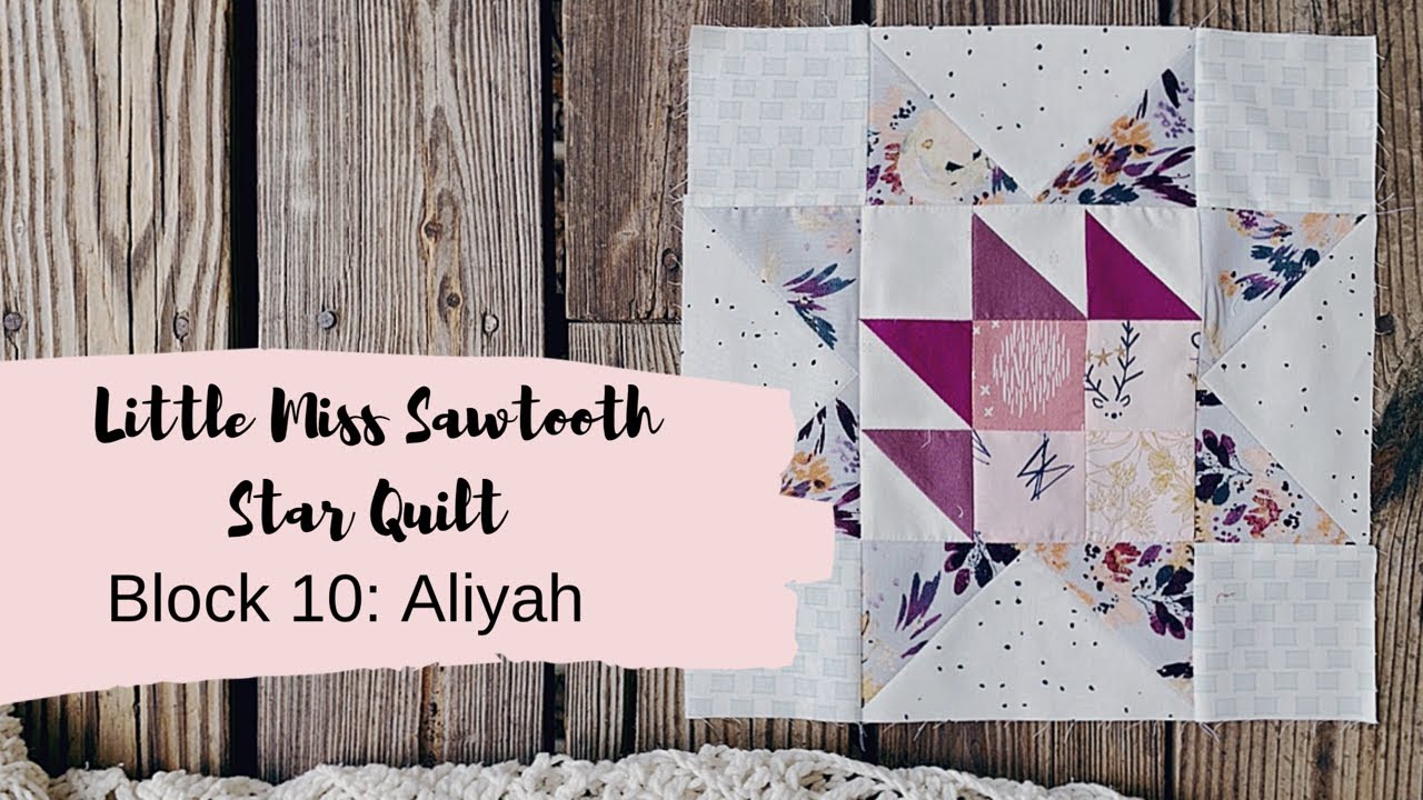 Custom Little Miss Sawtooth Quilt Label - Meander + Make