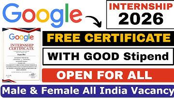 Google Internship 2026 – Associate Software Developer Internship | Internship in Google🔥