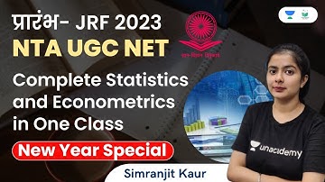 Complete Statistics and Econometrics in One Class | NTA UGC NET | JRF 2023 | Simranjit Kaur