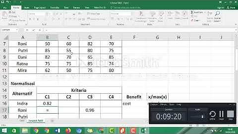langkah langkah metode SAW pada SPK
