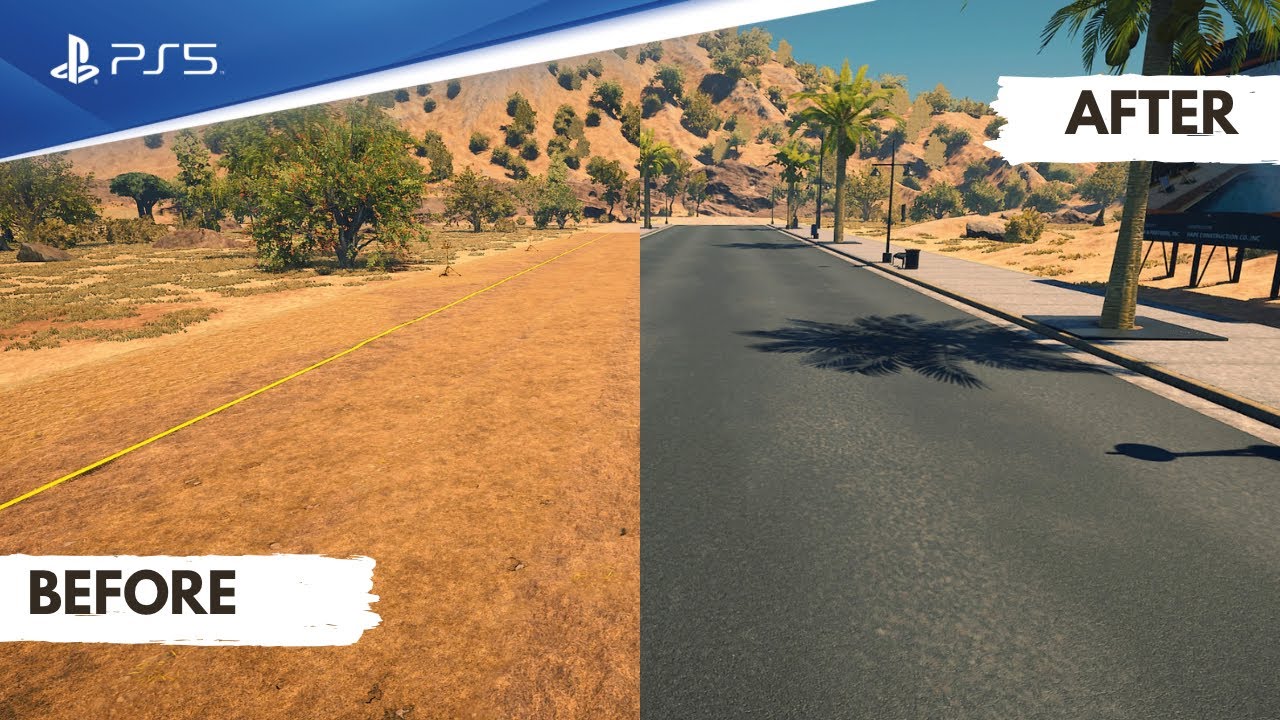 Building a Road From the Ground Up - Construction Simulator 2022 PS5 Gameplay