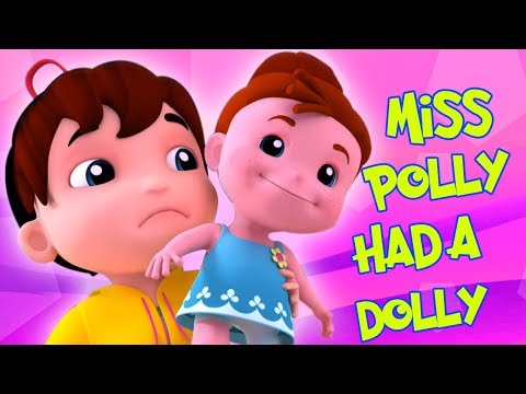 <strong>미스</strong> 폴리있었다돌리 | 아이들을위한 노래 | 3 차원 운율 | 한국 어린이시 | 보육 노래 | Miss Polly Had <strong>A</strong> Dolly | Kids Tv Korea | 어린이동요