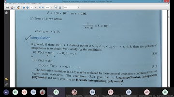 Interpolation and Approximation ||  Lecture-01  ||