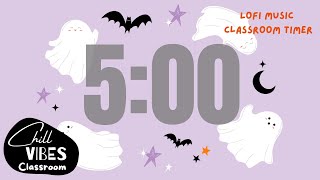 5 minute Halloween timer - Classroom Halloween music - Kid safe and friendly - Stopwatch Lofi Music