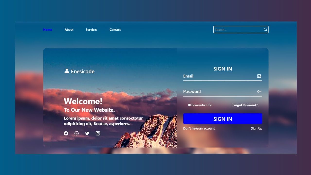 How to make a Login and Registration page Using HTML, CSS and ...