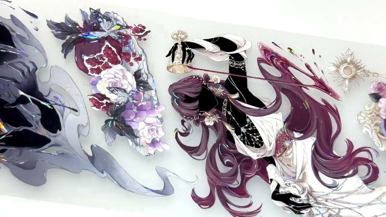 冰川】極夜II・神曲-PET貝殻光 - 沼のオアシス 海外マステの