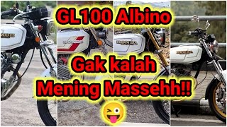 Inspirasi Honda GL100/Cepek.. 10 Modifikasi GL100 Warna Putih Albino..