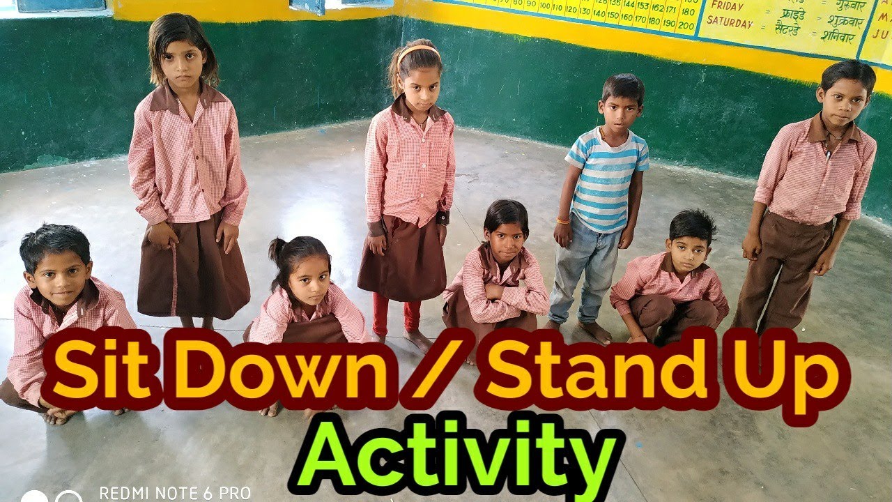 Sit Down Stand Up Activity Kids Games Activities For School Kids