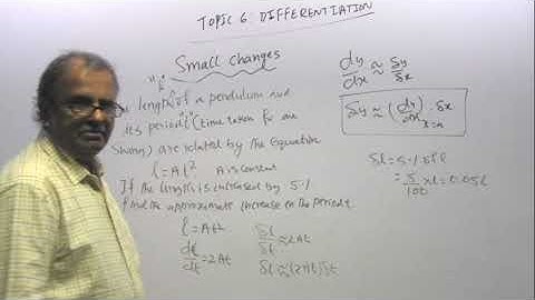 VIDEO - 95: Topic 6: DIFFERENTIATION: SMALL CHANGES