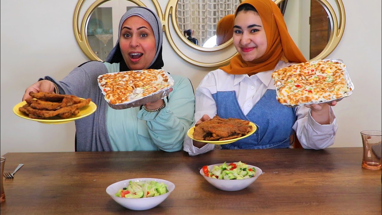 تحدي اكل مكرونة بشاميل وفراخ مع تقي(والعقاب كوكتيل😂)