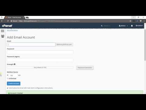 How to create an email account in cPanel