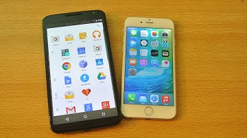 iPhone 6 iOS 9 Beta 1 vs Nexus 6 Android M - Apps Opening Speed Test HD