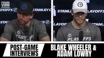 Blake Wheeler & Adam Lowry on Mark Scheifele Hit on Jake Evans: "We Just Hope He