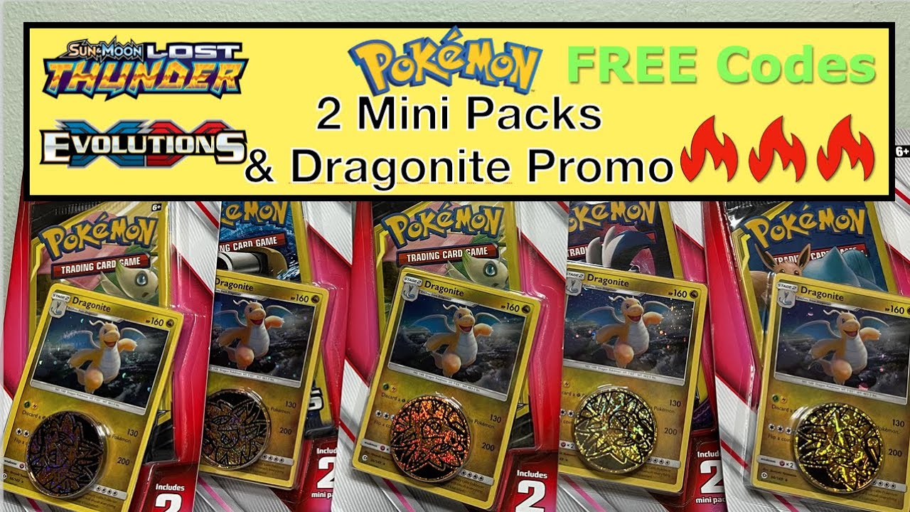 Pokemon: Mini Packs + Dragonite Promo Card [FREE CODES] - YouTube