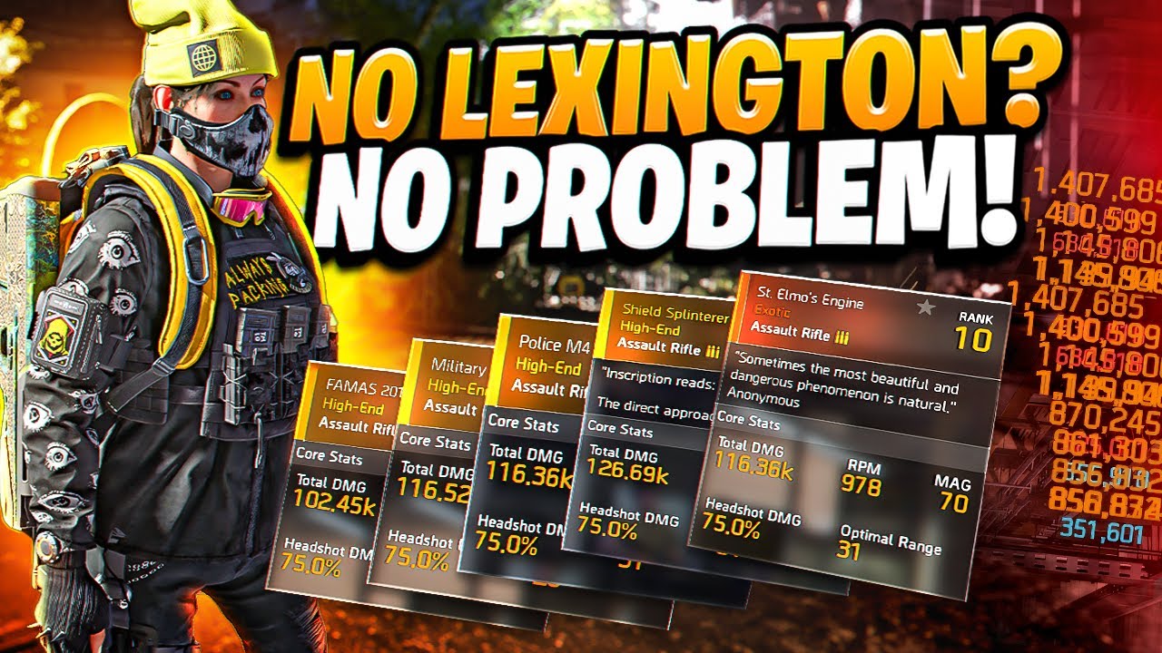 ЛУЧШИЕ варианты штурмовых винтовок для Страйкера, когда у вас нет Lexington | DPS в The Division 2