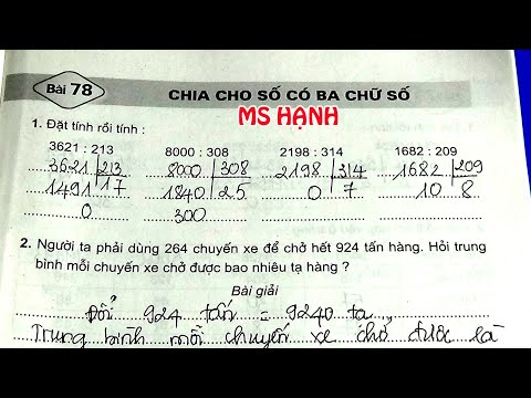 Video Vở Bài Tập Toán Lớp 4 Bài 78 Trang 89 Chia Cho Số Có... - YouTube