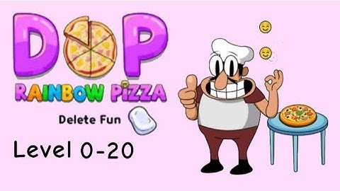 Rainbow Dop Pizza delete one part level 0-20 walkthrough solution