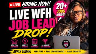 LIVE JOB DROP 🔥 20+ Companies Hiring Remote Workers (Apply Today)