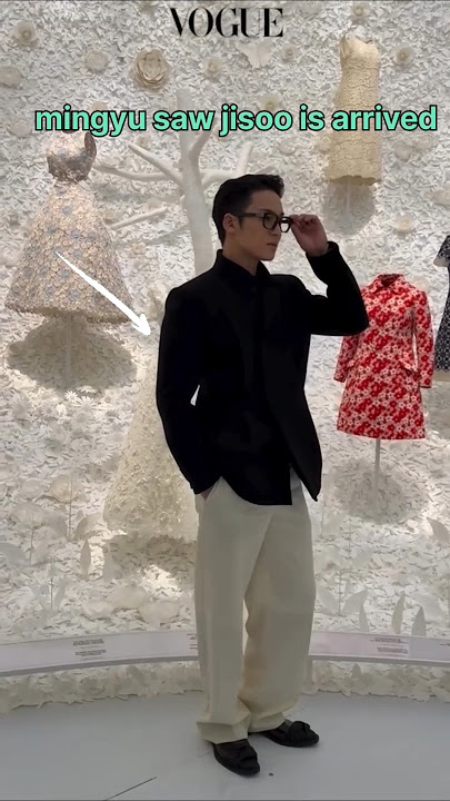 finally jisoo& mingyu meet at Dior Dreams exhibition#jisoo #mingyu #blackpink #seventeen #fypviralシ