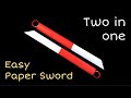 How to make a double paper sword two in one  origami sword  paper sword  origami katana