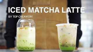 Coffee and Matcha in One Iced Drink | How to make Iced Matcha Latte | TOP Creamery
