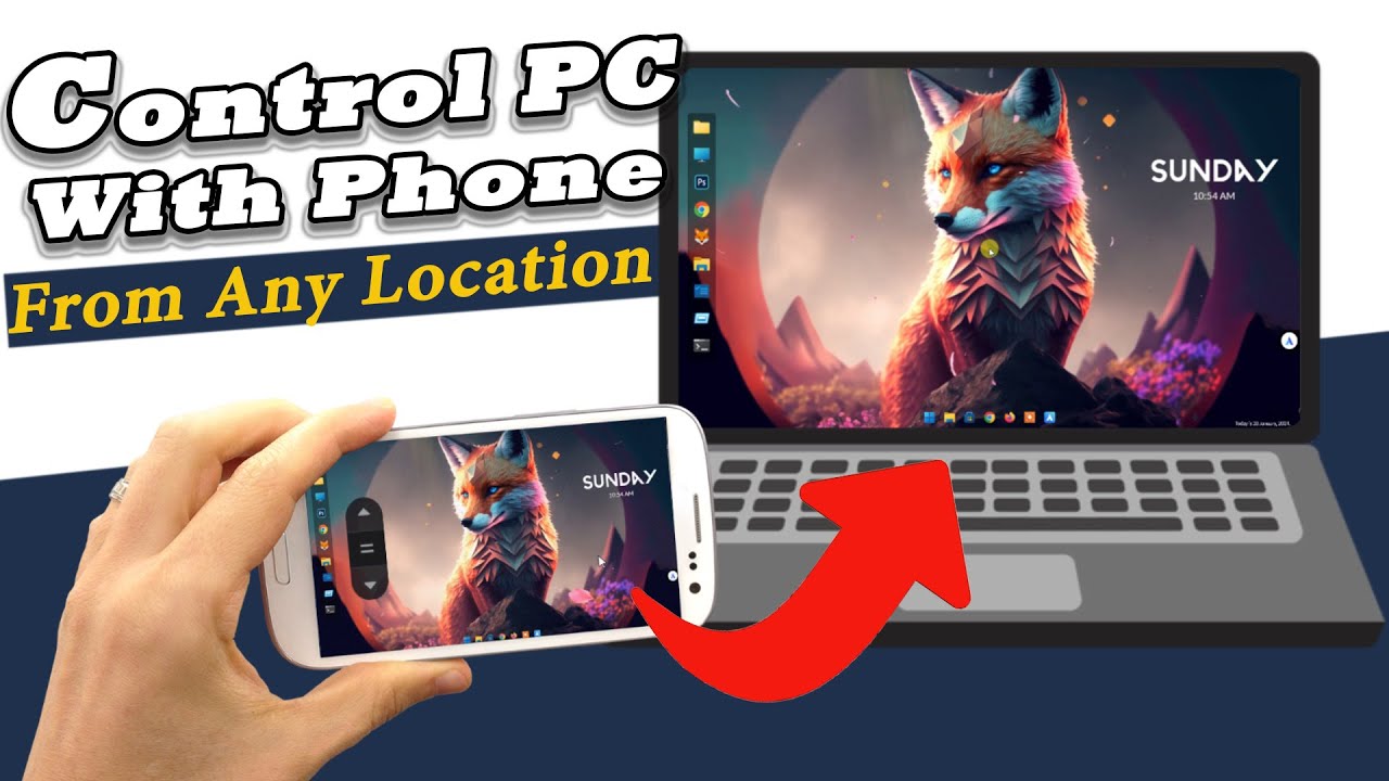 Controlling Pc Using Phone Control PC With Smartphone | Use Computer With Mobile | फ़ोन से ...