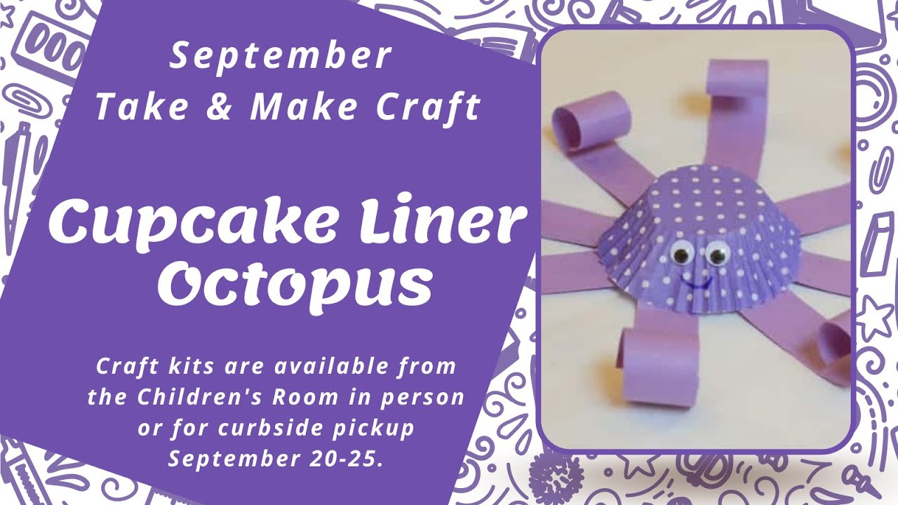 September Take & Make Craft Cupcake Liner Octopus YouTube