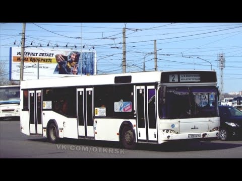Автобус МАЗ 103.465 гос С 138 ОХ 124 маршрут 2 г.Красноярск
