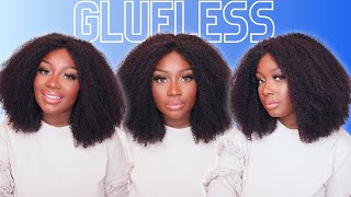 😍 Wow! GLUELESS INSTALL! Realistic Coily Lace Wig ft HerGivenHair