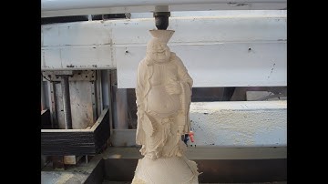 4 axis CNC router for vertical sculpture cutting
