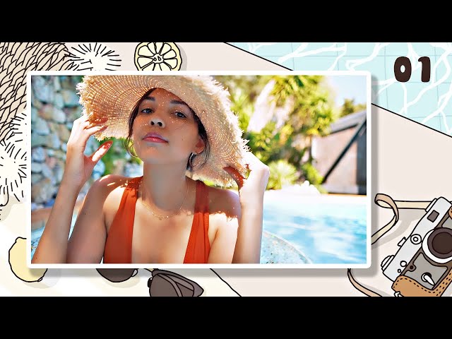 Daily ASMR 📔 Carnet d'Été 👙 Swimming pool (Water, Glass tapping)