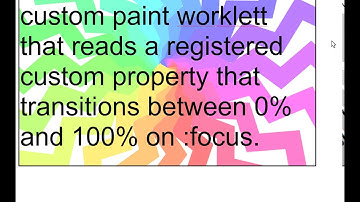 Registered custom property + CSS transitions + custom paint worklett demo