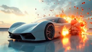 AI-Powered Car Explosion: Watch in Astonishment #AI #carcrash #explosion #animation #CGI #car
