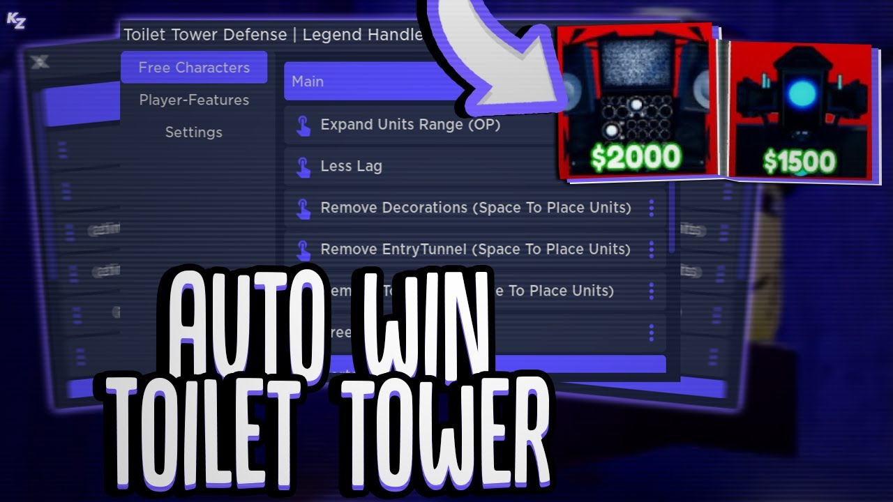 Toilet Tower Defense Script  Inf Units, Auto Farm & More