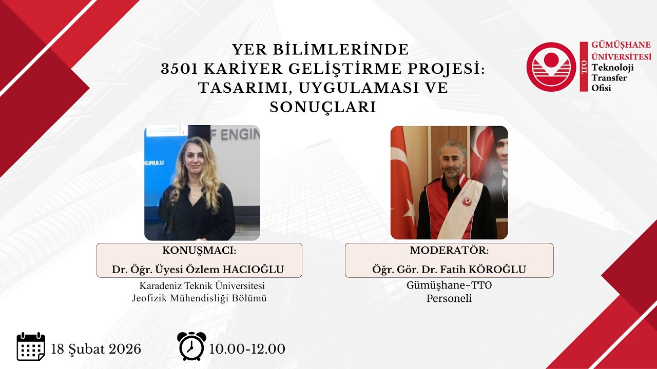 Yer Bilimlerinde 3501 Kariyer Geliştirme Projesi: Tasarımı, Uygulaması ve Sonuçları”