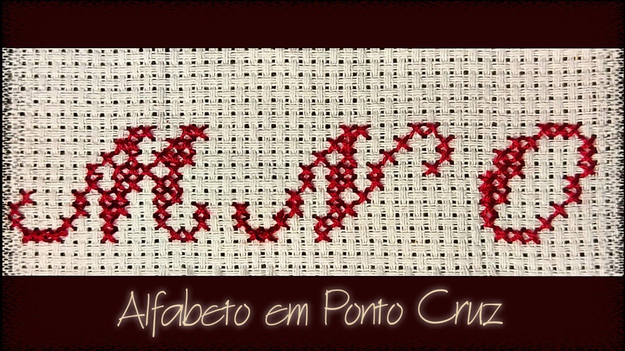 Alfabeto M N O em Ponto Cruz - Passo a passo