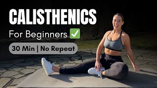 Celebrity 30 Min Beginner Full Body CALISTHENICS Workout at Home | No Repeat Net Worth