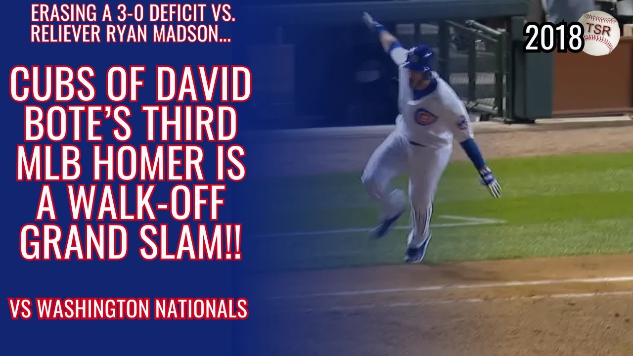 Cubs OF David Bote's Third MLB Homer Is A Walk-Off Grand Slam!!