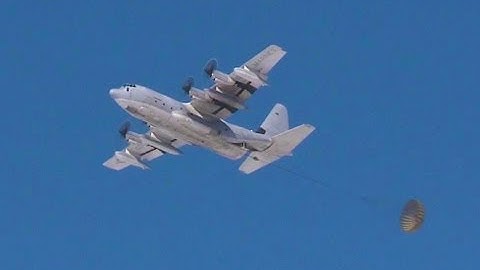 US Marines C-130J - Container Delivery System Airdrop