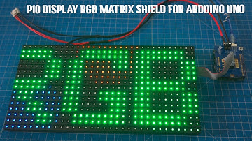 Adafruit RGB Matrix Shield for Arduino Uno connect 16x32 RGB LED Display panel