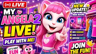 PLAY WITH ME! MY TALKING ANGELA 2 LIVE 🎮 screenshot 2
