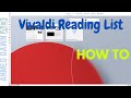 How To Add Page To Reading List In Vivaldi How Use Vivaldi Reading List 