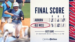 HIGHLIGHTS | Ole Miss defeats Auburn 3 - 2 (04\/01\/18) #WAOM #FinsUpRebels