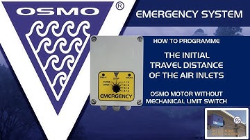 EMERGENCY SYSTEM: How to programme the initial travel distance (WITHOUT mechanical limit switch)