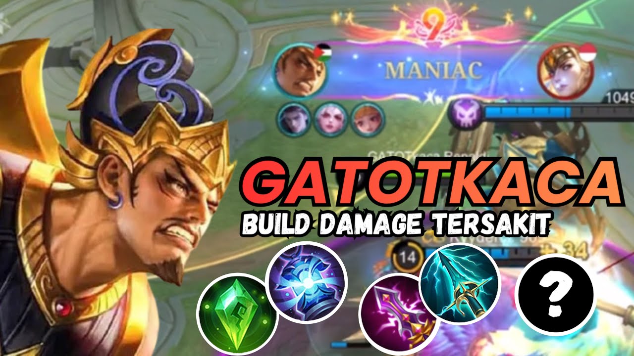 GATOTKACA MANIAC ❗️GATOTKACA EXP LANE FULL DAMAGE ‼️Di bully team sendiri ❗️