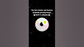 The ball rotates and bounces,Gradually growing larger,☠Until it collapses☠. #art #fyp #funny  #space
